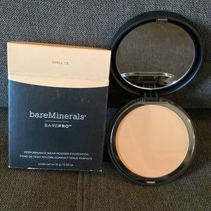 NIB Full Size bareMinerals BAREPRO Performance Wear Powder Foundation SHELL 7.5